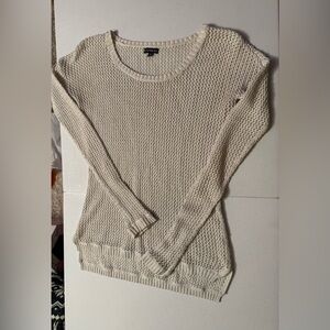 Express beige glitter shirt with holes